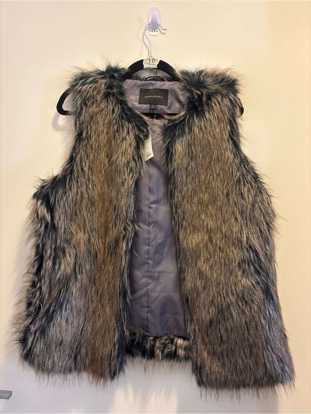 Banana Republic Multi-Tone Faux Fur Vest